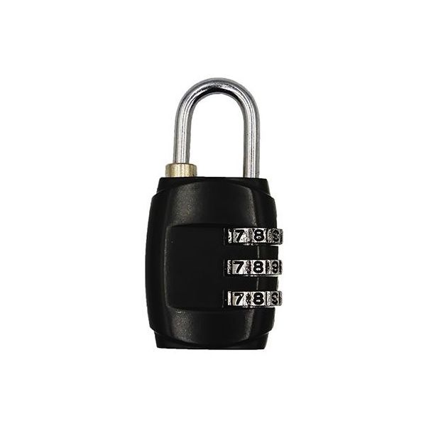 ロジック 南京錠 3ダイヤル ブラック LG-PLK-3DL-BK 1個 65-2351-05（直送品）