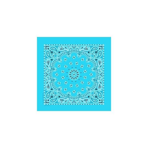 飯塚カンパニー バンダナ CPー15 ライトブルー KY6000CP15 1枚 62-7041-28（直送品）