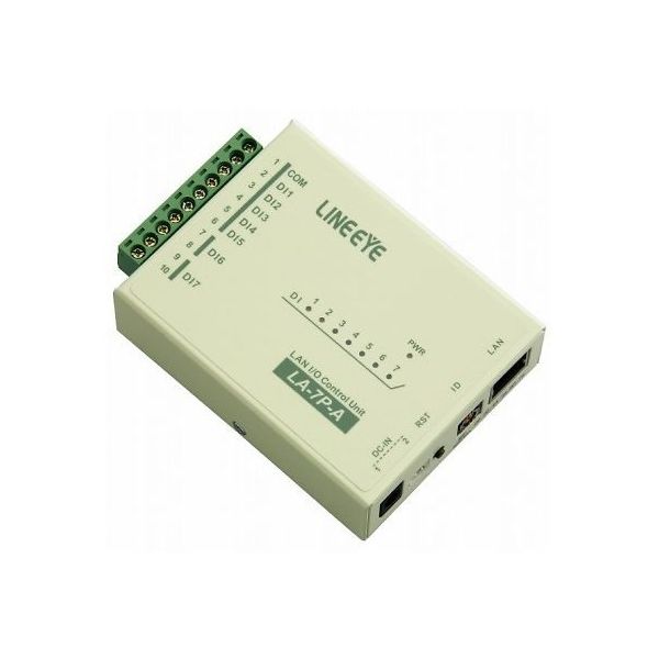 ラインアイ LAN接続型デジタルIOユニット AC/DC7入力 LA-7P-A 1式 64-5070-45（直送品）