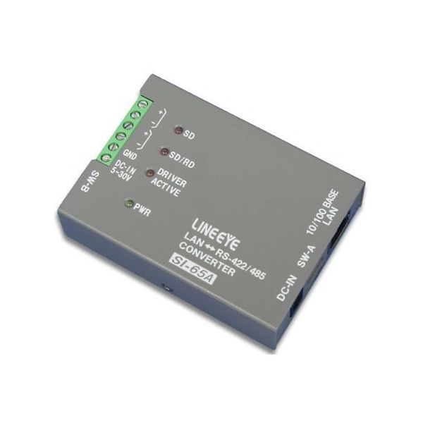 ラインアイ インターフェースコンバータ LAN<=>RSー422/485 SI-65A 1式 64-5070-07（直送品）