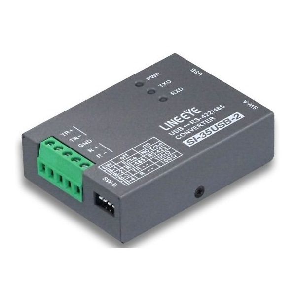 ラインアイ 小型インターフェースコンバータ USB<=>RSー422/485 据置タイプ SI-35USB-2 1式 64-5070-24（直送品）