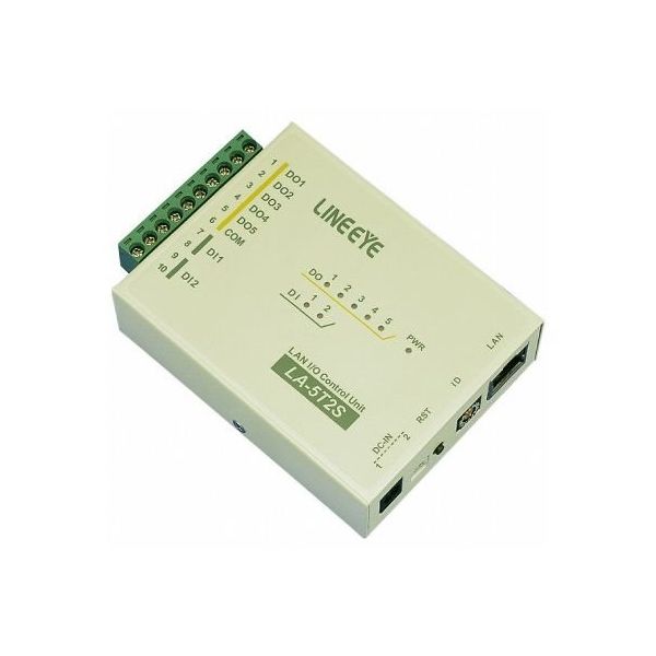 ラインアイ LAN接続型デジタルIOユニット オープンコレクタ5出力/フォトカプラ絶縁2入力 LA-5T2S(G) 1式（直送品）