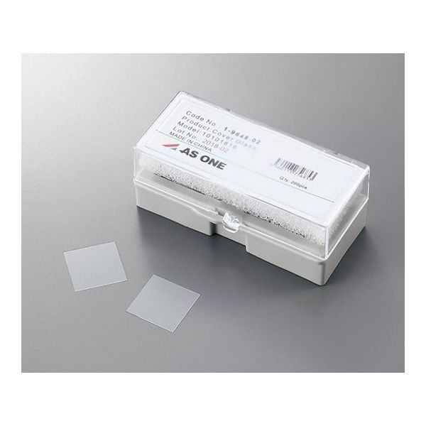 アズワン カバーガラス ソーダ石灰ガラス 18×18mm 200枚入 10211818C 1箱(200枚) 1-9648-01（直送品）