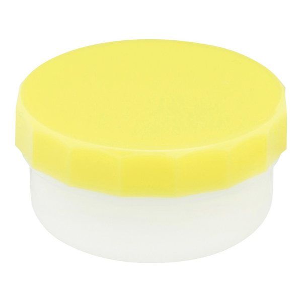 ケーエム化学 プラ壺(深型・未滅菌) 丸底タイプ 11mL 黄 100個入 33026 1箱(100個) 9-1415-06（直送品）