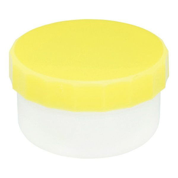 ケーエム化学 プラ壺(深型・未滅菌) 丸底タイプ 22mL 黄 100個入 33036 1箱(100個) 9-1416-06（直送品）