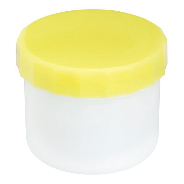 ケーエム化学 プラ壺(深型・未滅菌) 丸底タイプ 33mL 黄 50個入 33046 1箱(50個) 9-1417-06（直送品）