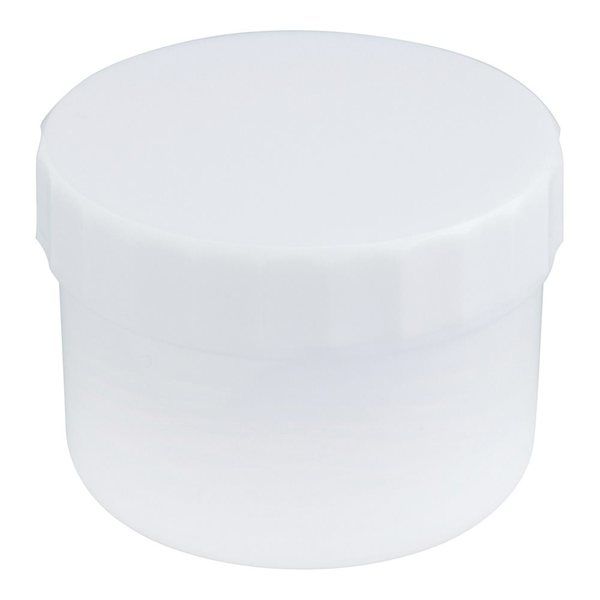 ケーエム化学 プラ壺(深型・未滅菌) 丸底タイプ 110mL 白 50個入 33065 1箱(50個) 9-1419-05（直送品）