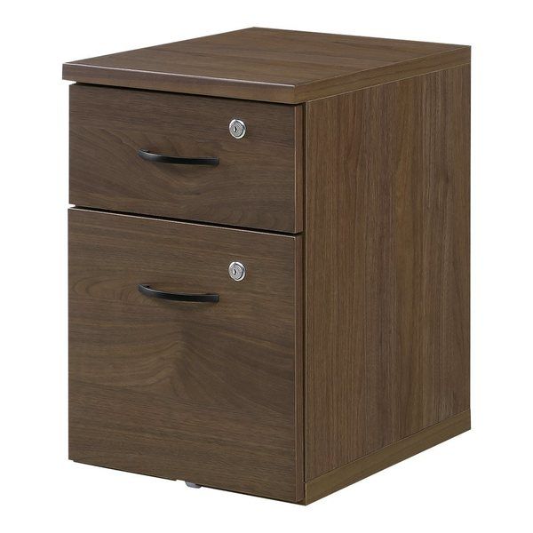 カグクロ 木製ワゴン プレスト 鍵付き ウォールナット 66-0001-40 1個（直送品）