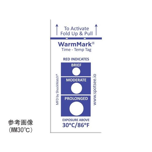 アイピー技研 ウォームマーク 温度・時間検知ラベル WM30°C 10枚入 65-1845-42 1ケース(10枚)（直送品）