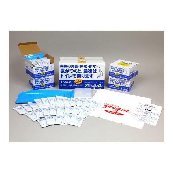 ニッソーファイン 非常時用排便収納袋 スケットイレ 1箱(100回入) S-100C 1箱(100回) 63-1271-60（直送品）