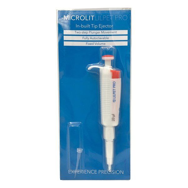 Microlit 小型定量ピペット(イジェクタ付き) 20μL JCSS校正証明書付 LILP-20 1台 4-2057-03-24（直送品）
