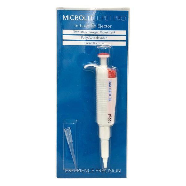 Microlit 小型定量ピペット(イジェクタ付き) 100μL JCSS校正証明書付 LILP-100 1台 4-2057-06-24（直送品）