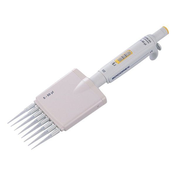 ソコレックス 8チャンネルマイクロピペット(アキュラ) 0.5~10μL JCSS校正証明書付 855.08.010 1本（直送品）