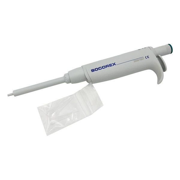 ソコレックス マイクロピペット(アキュラ) 0.5~10μL JCSS校正証明書付 825.001 1本 1-9347-02-24（直送品）