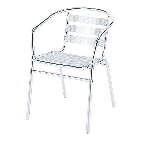 弘益 アルミアームチェア AL-W53AC 1個 67-5754-90（直送品）