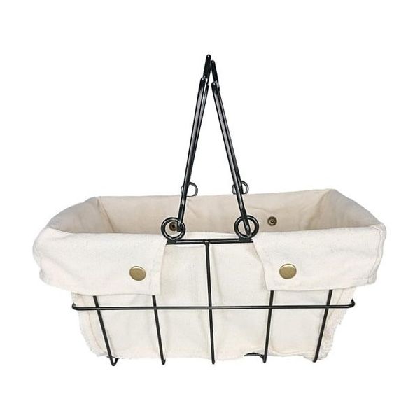 アズワン ワイヤーファブリックバスケット 買い物かご SS アイボリー 68-0986-97 1個（直送品）