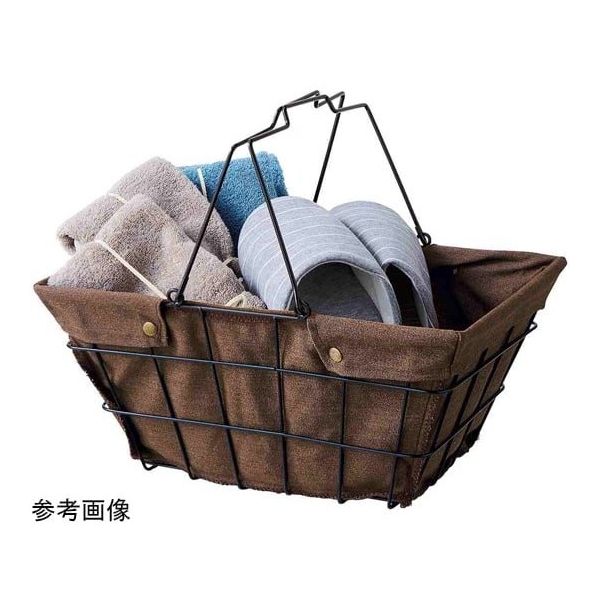 アズワン ワイヤーファブリックバスケット 買い物かご M ブラウン 68-0987-04 1個（直送品）