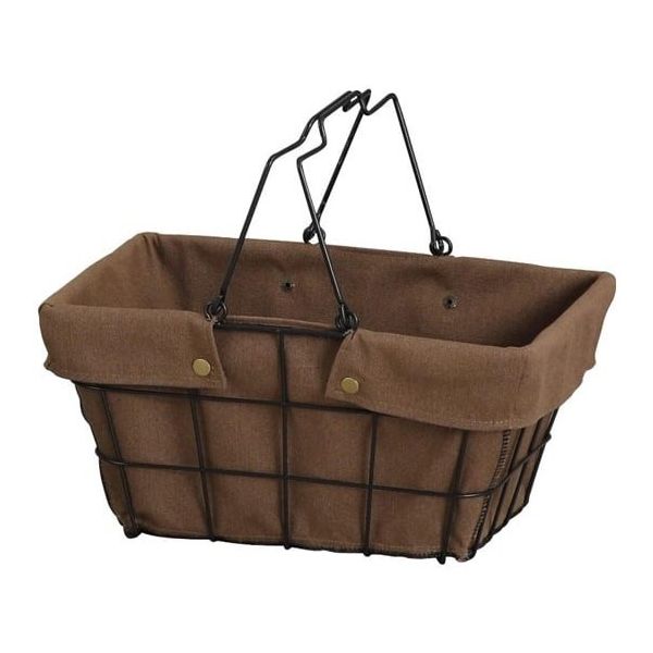 アズワン ワイヤーファブリックバスケット 買い物かご S ブラウン 68-0987-03 1個（直送品）