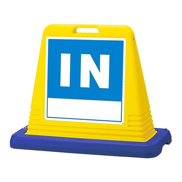 アズワン スタンドサインキューブ IN イエロー 片面表示 68-0587-08 1個（直送品）