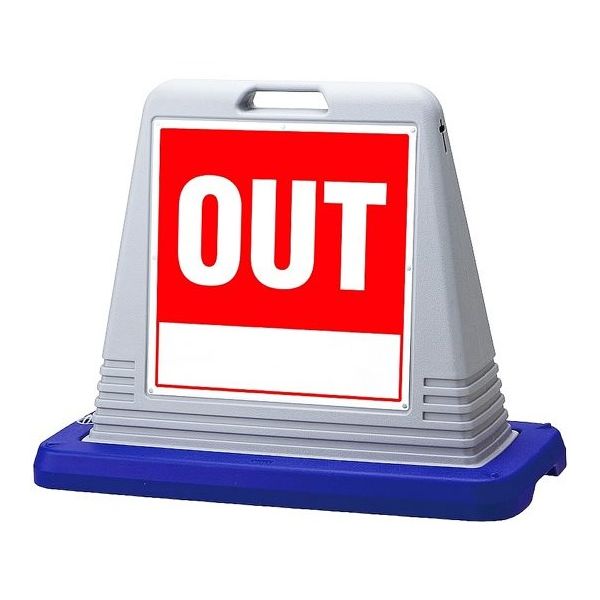 アズワン スタンドサインキューブ OUT グレー 片面表示 68-0587-09 1個（直送品）