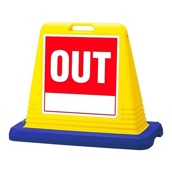 アズワン スタンドサインキューブ OUT イエロー 片面表示 68-0587-10 1個（直送品）