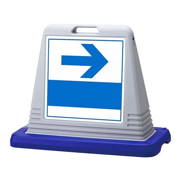 アズワン スタンドサインキューブ 方向案内右矢印 グレー 片面表示 68-0587-13 1個（直送品）