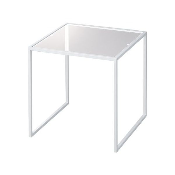 アズワン スチール脚コの字ディスプレイ ホワイト 30cm角 68-0588-67 1個（直送品）