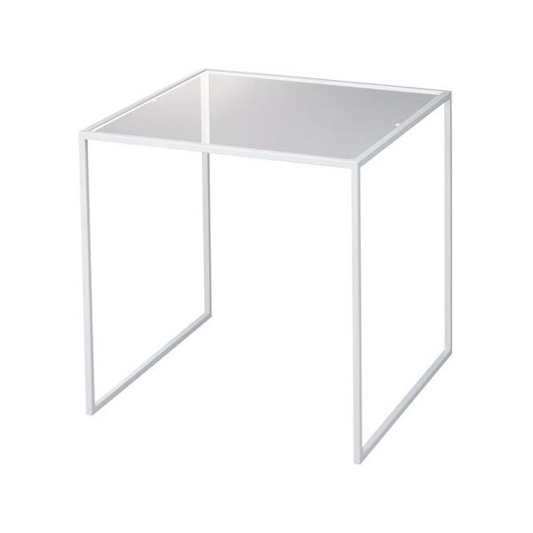 アズワン スチール脚コの字ディスプレイ ホワイト 40cm角 68-0588-68 1個（直送品）