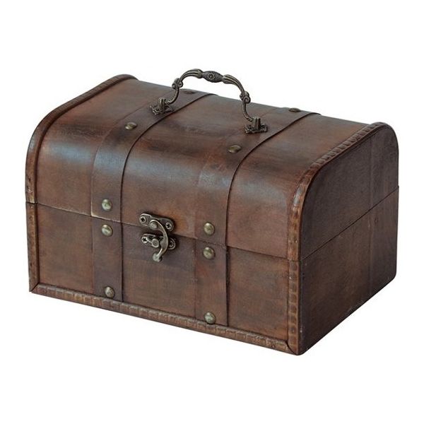 アズワン 木製トランクボックス ブラウン M 68-0949-96 1個（直送品）