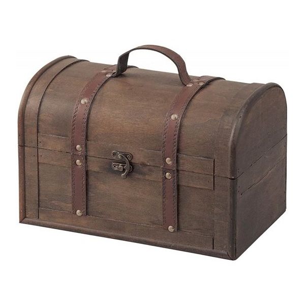 アズワン 木製トランクボックス ブラウン L 68-0949-97 1個（直送品）