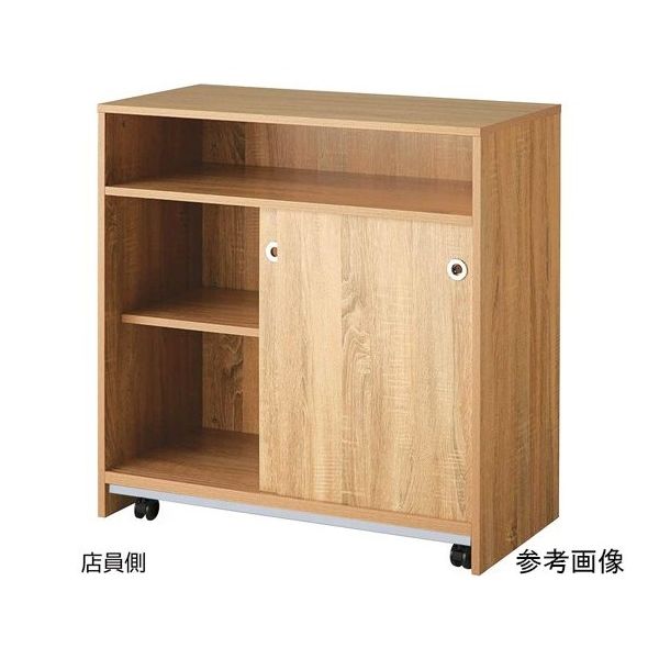 アズワン 木製移動式カウンター キャスター付 エクリュ 68-0987-34 1台（直送品）