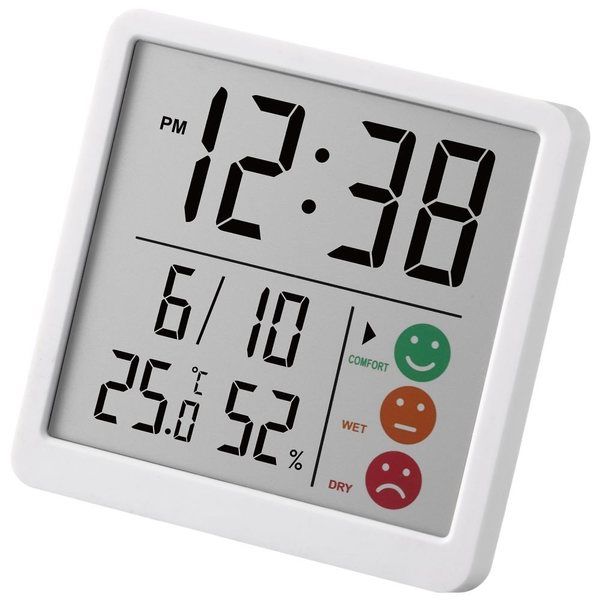 ノア精密 MAG時計付デジタル温度湿度計 ニコピタ TH-112 WH-Z 1