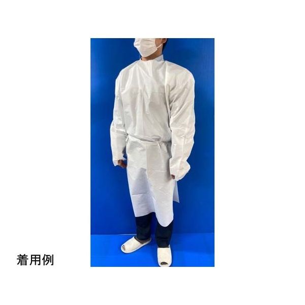 船橋 使い捨て長袖不織布ガウン(40枚入り) III-D-a 1箱(40枚) 68-4089-28（直送品）