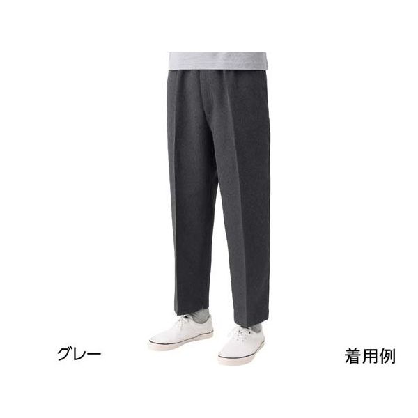 ケアファッション 裾ファスナーパンツ グレー 3L(紳士) 821200 1個 68-4196-24（直送品）