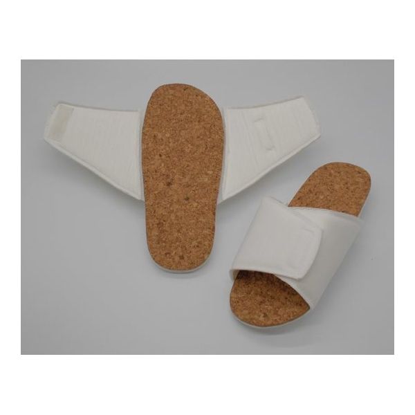 アズワン 婦人アローエコ コルク 240Nスリッパ 白F 全長25.5cm 1箱(30足入) 68-4541-95 1箱(30足)（直送品）