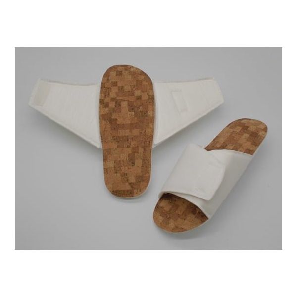 アズワン 紳士アローエコ コルク 230Nスリッパ 白F 全長27.5cm 1箱(30足入) 68-4541-92 1箱(30足)（直送品）