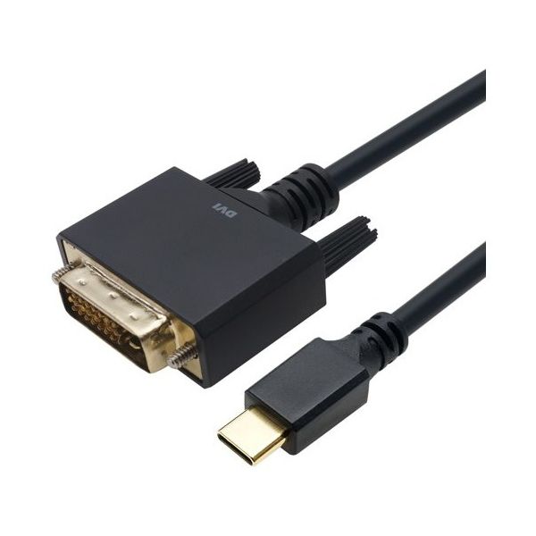 ホーリック USB TypeーC→DVI 変換ケーブル 3m UCDV30-750BB 1本 68-5059-43（直送品）