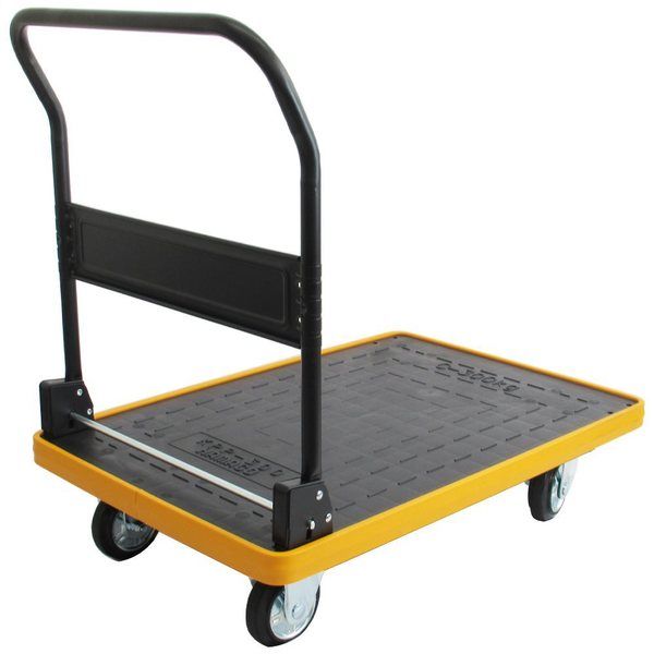 ハマコSS 折りたたみハンドル樹脂台車 KPP-301Y 1台(直送品 ハマコSS 折りたたみハンドル樹脂台車 KPP-301Y 1台(直送品