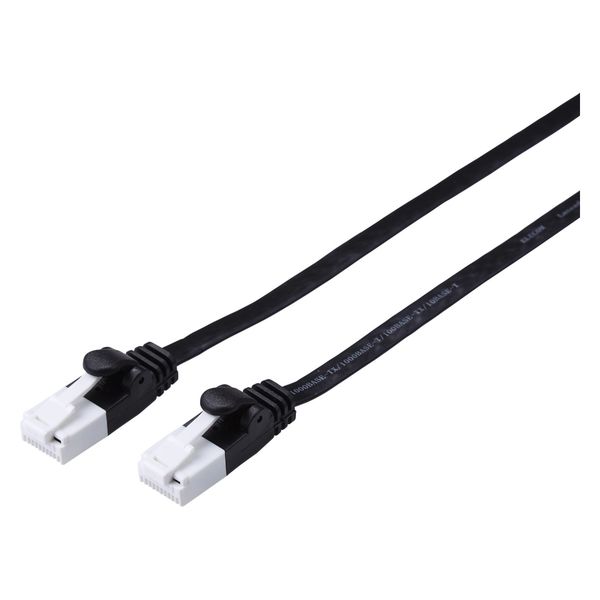 LANケーブル CAT6A準拠 爪折れ防止 フラット 5.0M ブラック ECLD-GFATBK50 エレコム 1個（直送品）