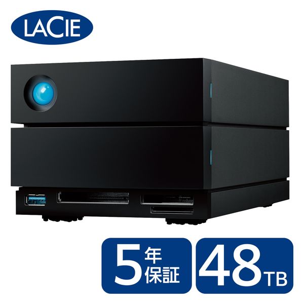 LaCie 外付けHDD 48TB 2big Dock 冷却ファン付 STLG48000400 ラシー 1個（直送品） - アスクル