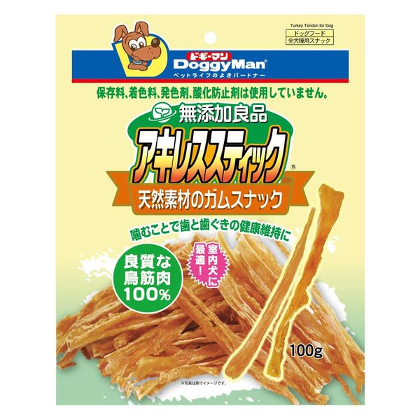 ドギーマンハヤシ 無添加良品 アキレススティック 100g 1袋 犬用 おやつ - アスクル