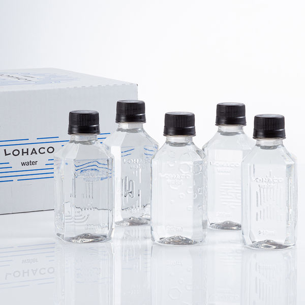 【水・ミネラルウォーター】LOHACO Water 210ml 1セット（80本:20本入×4）ラベルレス オリジナル