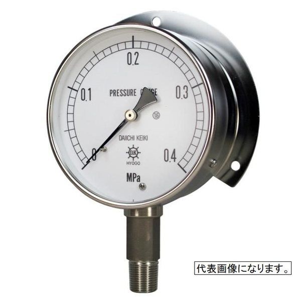 USTオールステンレス製圧力計 【USTーBU G1/4ー75X0.1MPA】 UST-BU G1/4-75X0.1MPA 1台(直送品)