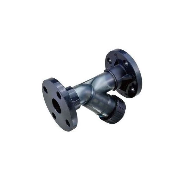 積水化学工業 クリーン SSFSV PVC T型ストレーナー【フランジ・FKM・スクリーンSUS】 100A CL-SSFSV-T 1個（直送品）液体濾過器／ストレーナー