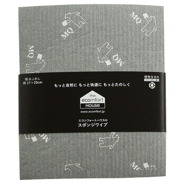 イーオクト ecomfortHouse MQスポンジワイプ 白クマGY 120g 10枚 4589740410776 1箱(5個入)（直送品）