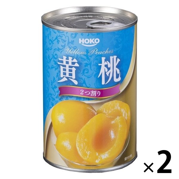桃缶(=^・・^=) アウトレット】宝幸 黄桃 中国産 410g 1セット（1個×2）缶詰