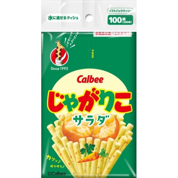 ダイレイ カルビー じゃがりこ ソフトパックティシュ100組 4570118198693 1セット(100組×5)（直送品）