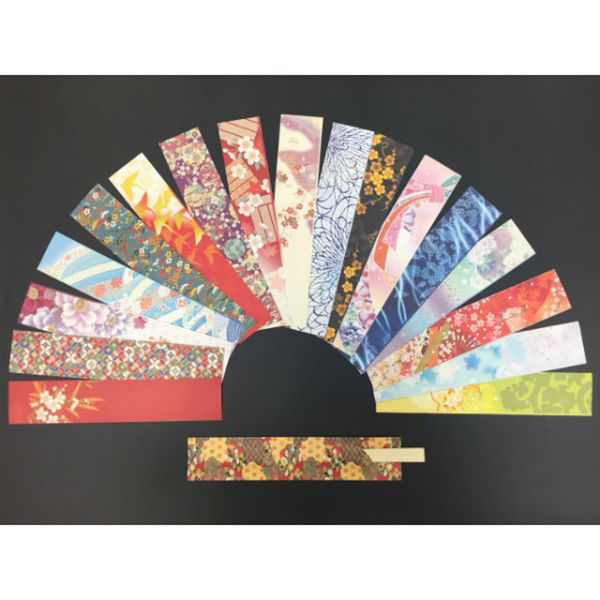 溝端紙工印刷 箸袋きものランダムミックス 18種L 37.7mm×188m 485416 1パック(500枚)（直送品）