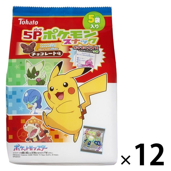 ポケモンスナック チョコレート味 80g（16g×5袋）1セット（1袋×12） 東ハト スナック菓子