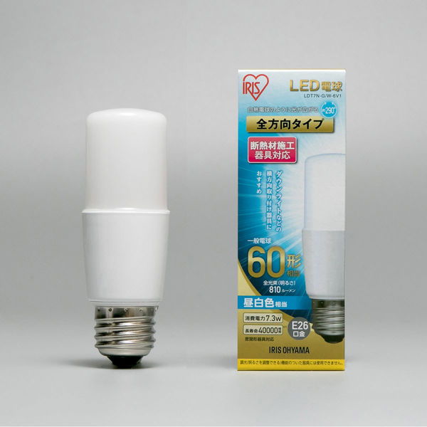 アイリスオーヤマ LED電球 E26 T形 60形相当 昼白色 LDT7N-G/W アイリスオーヤマ LED電球 E26 T形 60形相当 昼白色 LDT7N-G/W